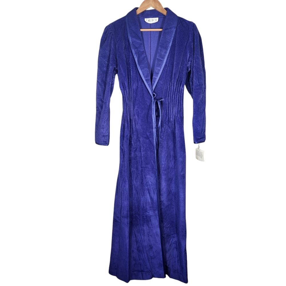 Bill Tice NWT Vintage 70s Famous Barr Velvet Feel Robe Loungewear RARE Sz 14